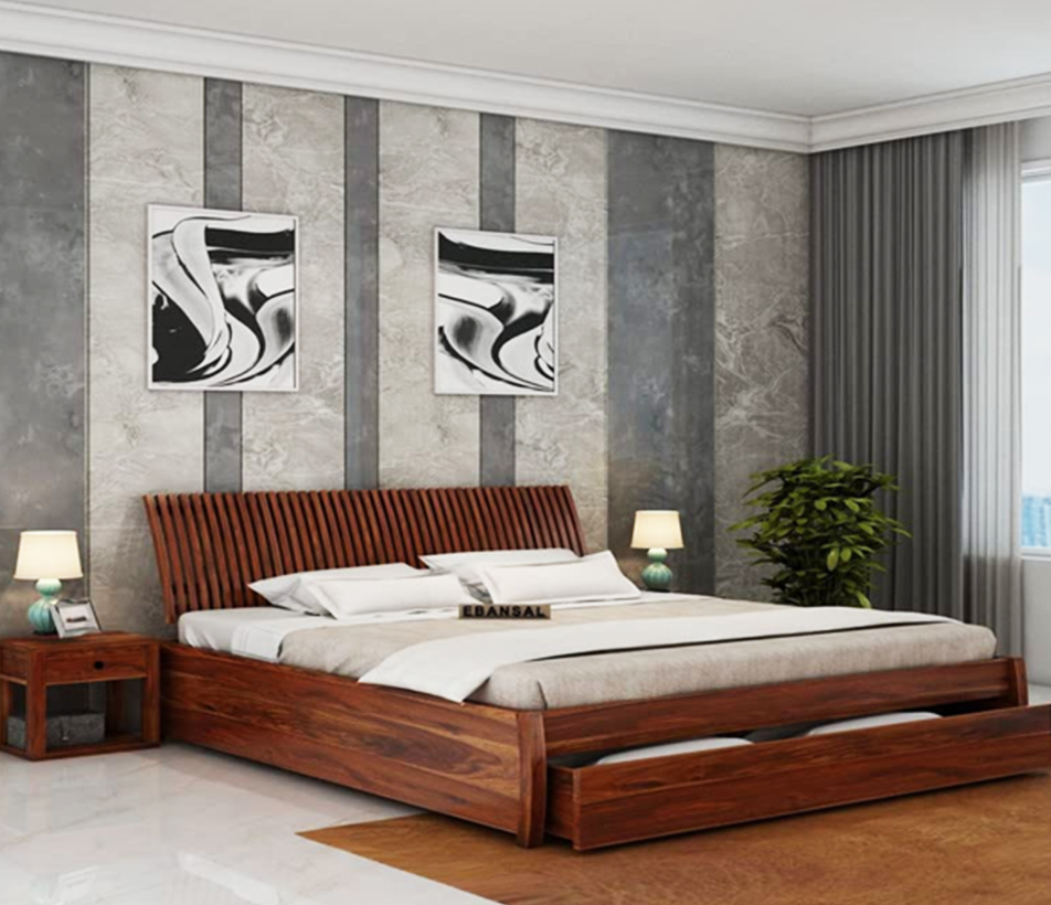 King Size Bed with Side Tables