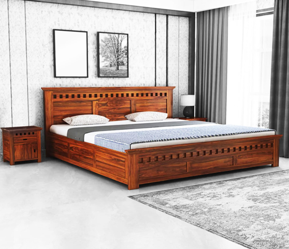King Size Bed with Side Tables